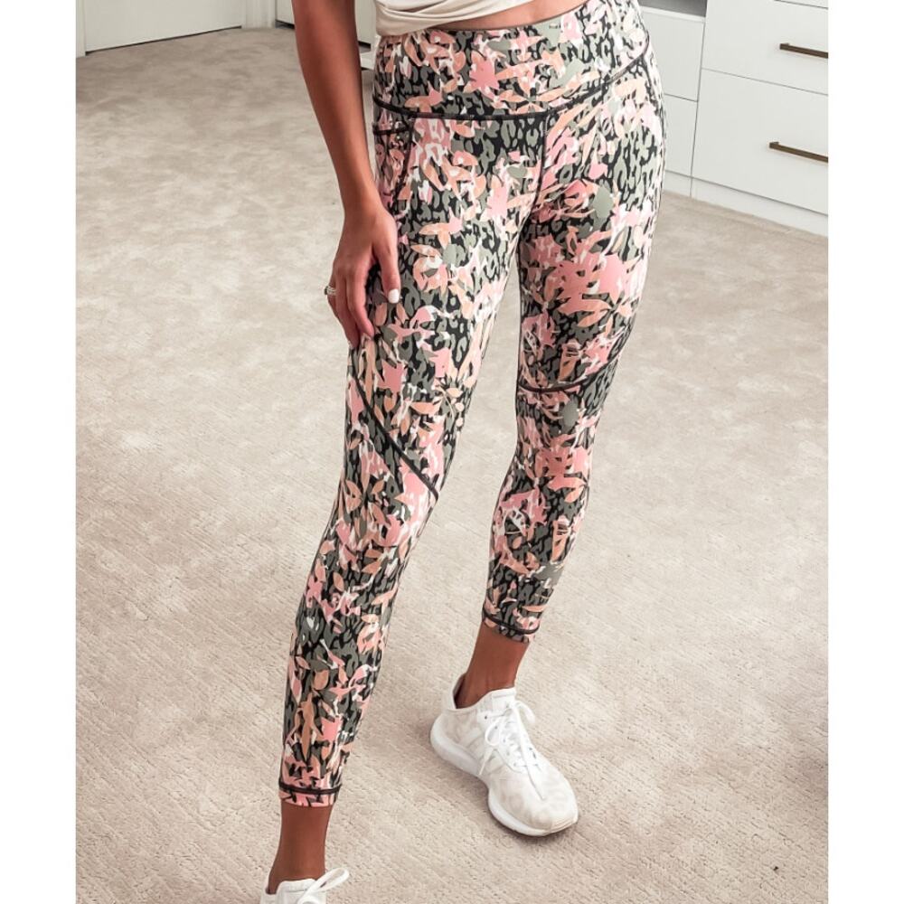 SWEATY BETTY Power 7/8 Yoga Floral Leggings Pockets XS NWOT